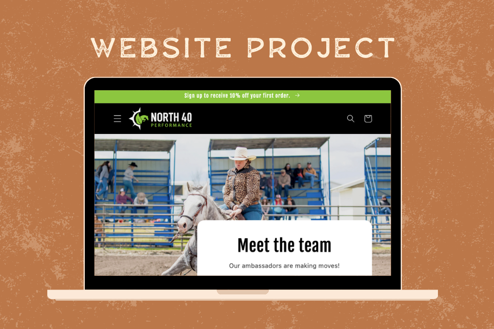 Website design and build for North 40 Performance, an equine supplement company